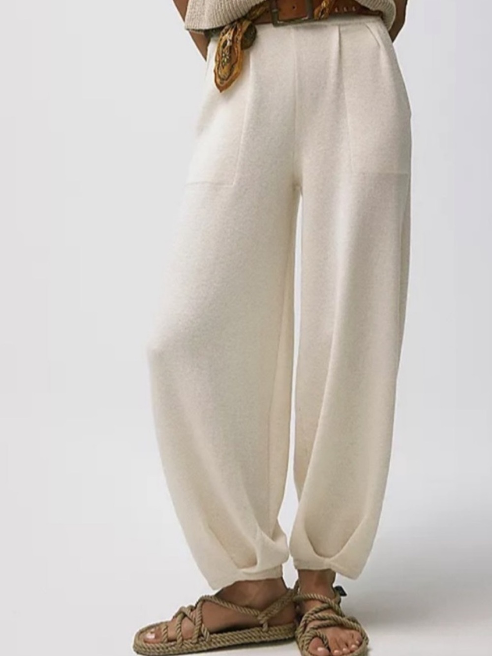 Free People Beach freya Knit Pants Balloon Tapered Wide Leg Pant Womens XS